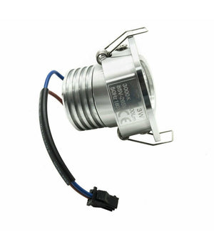 Faretto 1 Led Cob Incasso 3 Watt 270lm Orientabile Luce Calda Fredda Naturale  Argento-bianco Caldo      -