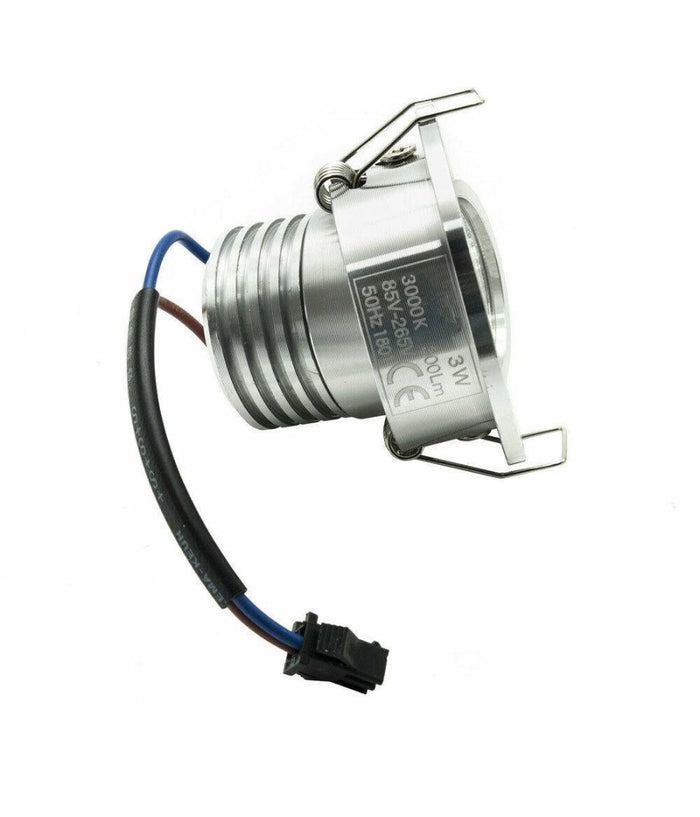 Faretto 1 Led Cob Incasso 3 Watt 270lm Orientabile Luce Calda Fredda Naturale         