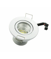 Faretto 1 Led Cob Incasso 3 Watt 270lm Orientabile Luce Calda Fredda Naturale  Bianco-bianco Caldo      -