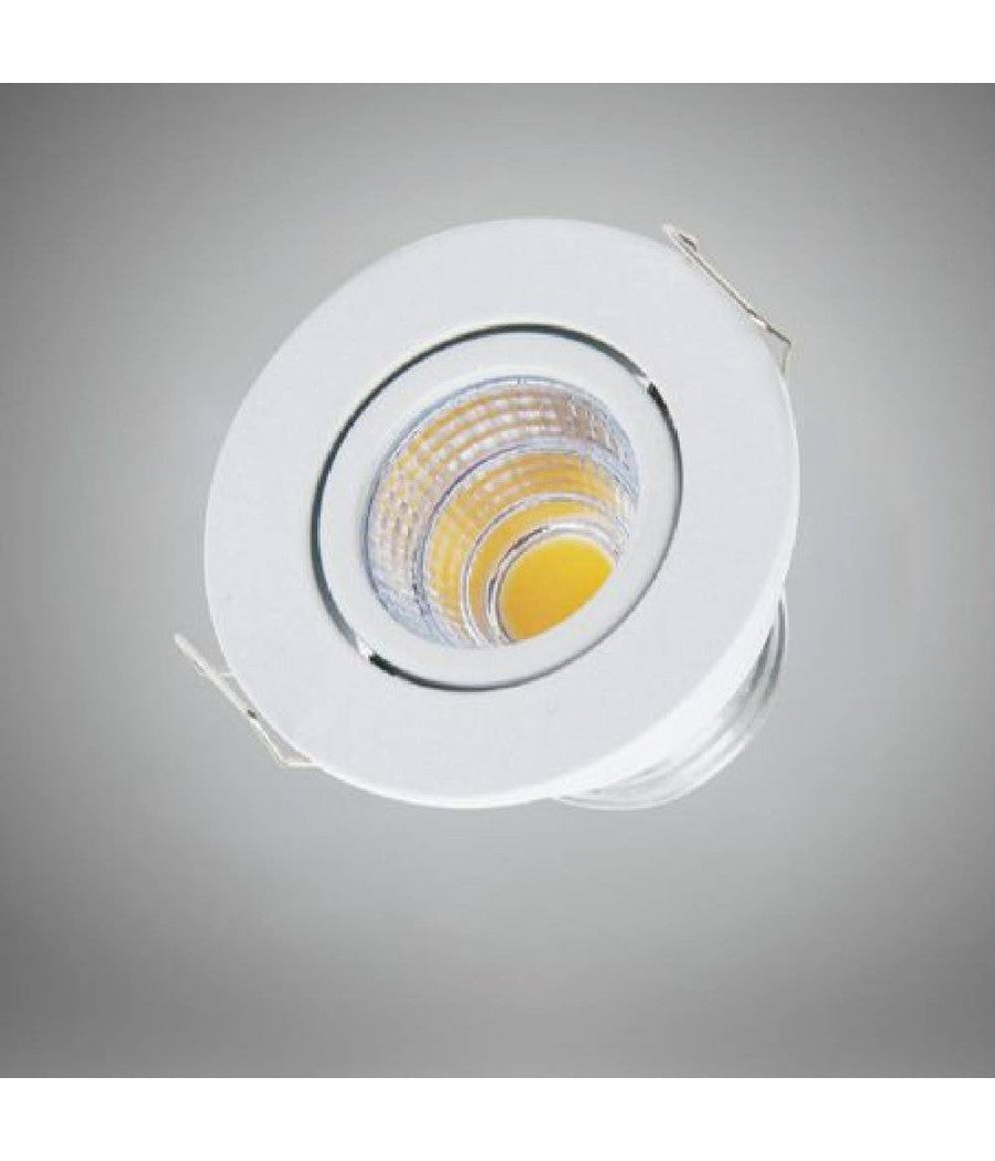 Faretto 1 Led Cob Incasso 3 Watt 270lm Orientabile Luce Calda Fredda Naturale         