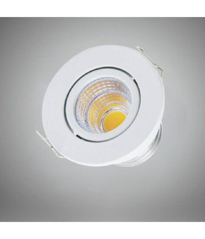 Faretto 1 Led Cob Incasso 3 Watt 270lm Orientabile Luce Calda Fredda Naturale         