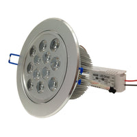 Faretto 12 Led 12w Ad Incasso Orientabile Spot Luce A Molla Con Alette Driver