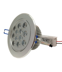 Faretto 12 Led 12w Ad Incasso Orientabile Spot Luce A Molla Con Alette Driver         