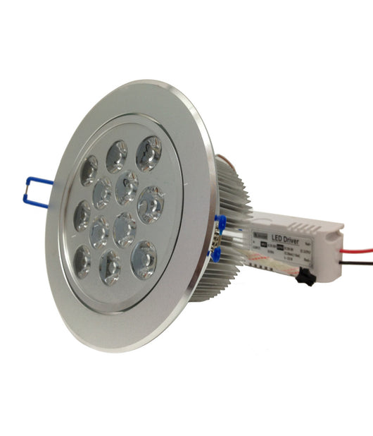 Faretto 12 Led 12w Ad Incasso Orientabile Spot Luce A Molla Con Alette Driver         