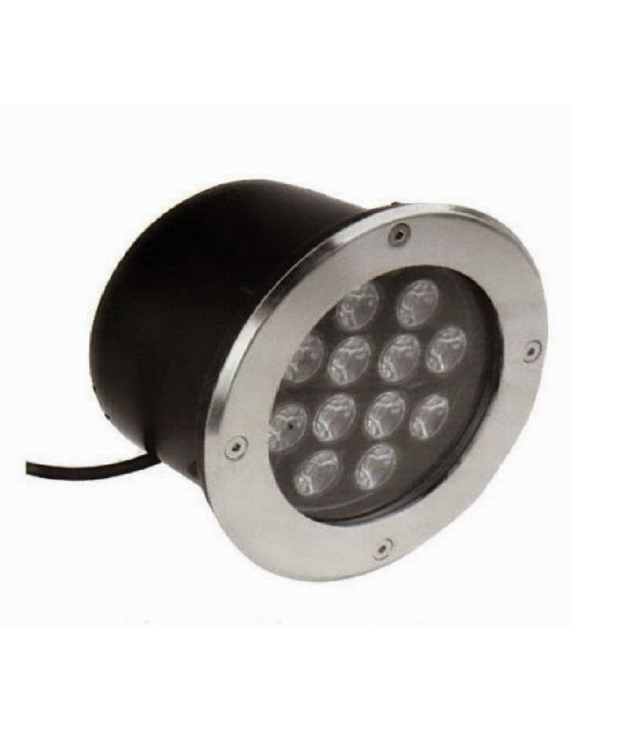 Faretto 12w 12 Led Incasso Pavimento Faro Giardino Bianco Calpestabile Ip68         
