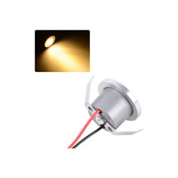 Trade Shop - Faretto 1w Led Incasso A Soffitto Ip20 Argento Mini Spot Segnapassi Luce Calda 00267 -        