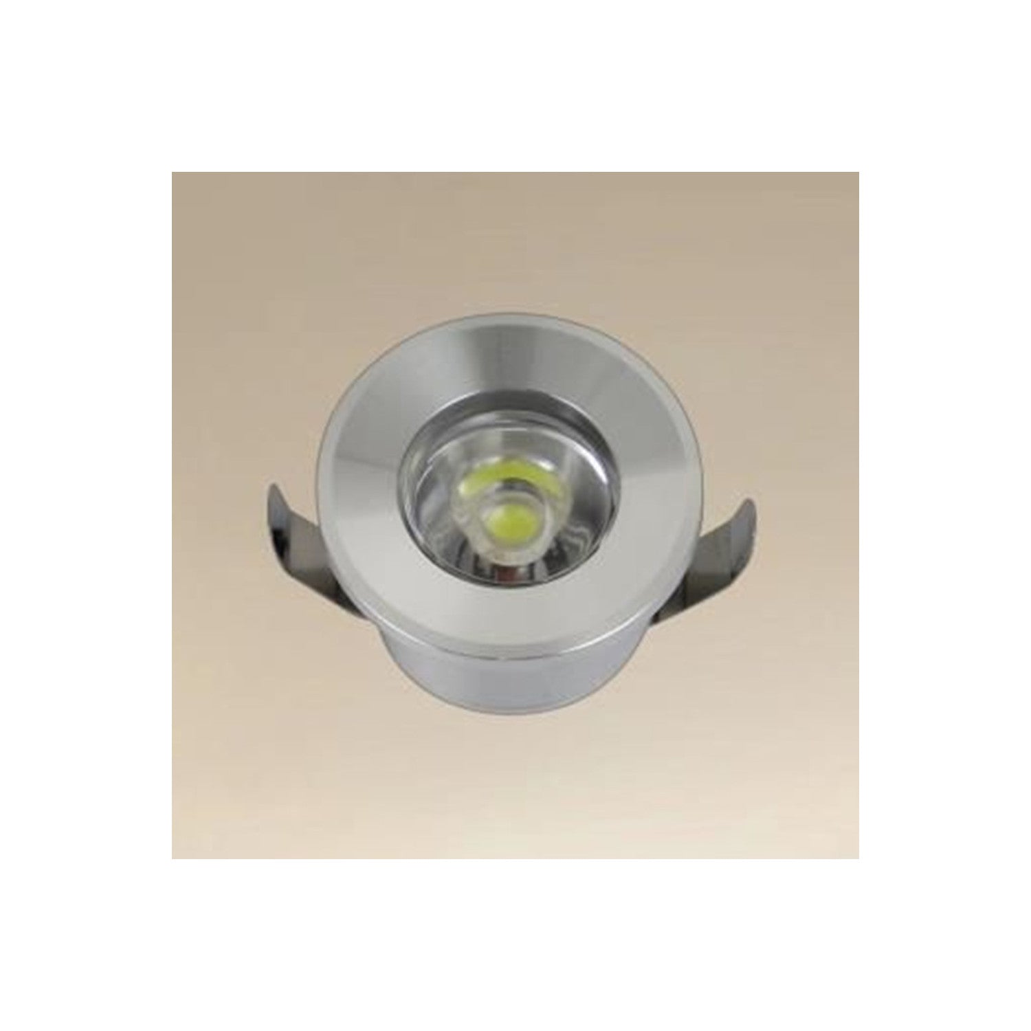 Trade Shop - Faretto 1w Led Incasso A Soffitto Ip20 Argento Mini Spot Segnapassi Luce Calda 00267 -        