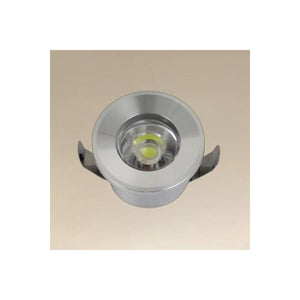 Trade Shop - Faretto 1w Led Incasso A Soffitto Ip20 Argento Mini Spot Segnapassi Luce Calda 00267 -        