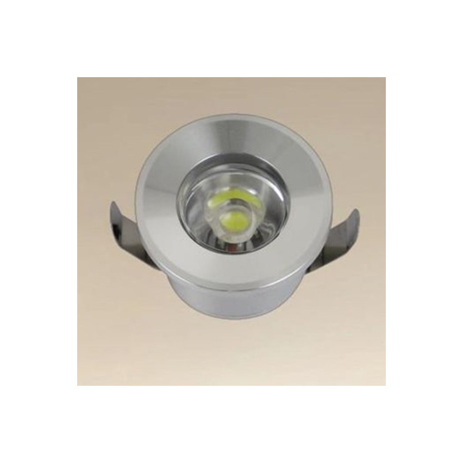 Trade Shop - Faretto 1w Led Incasso A Soffitto Ip20 Argento Mini Spot Segnapassi Luce Fredda 00243         