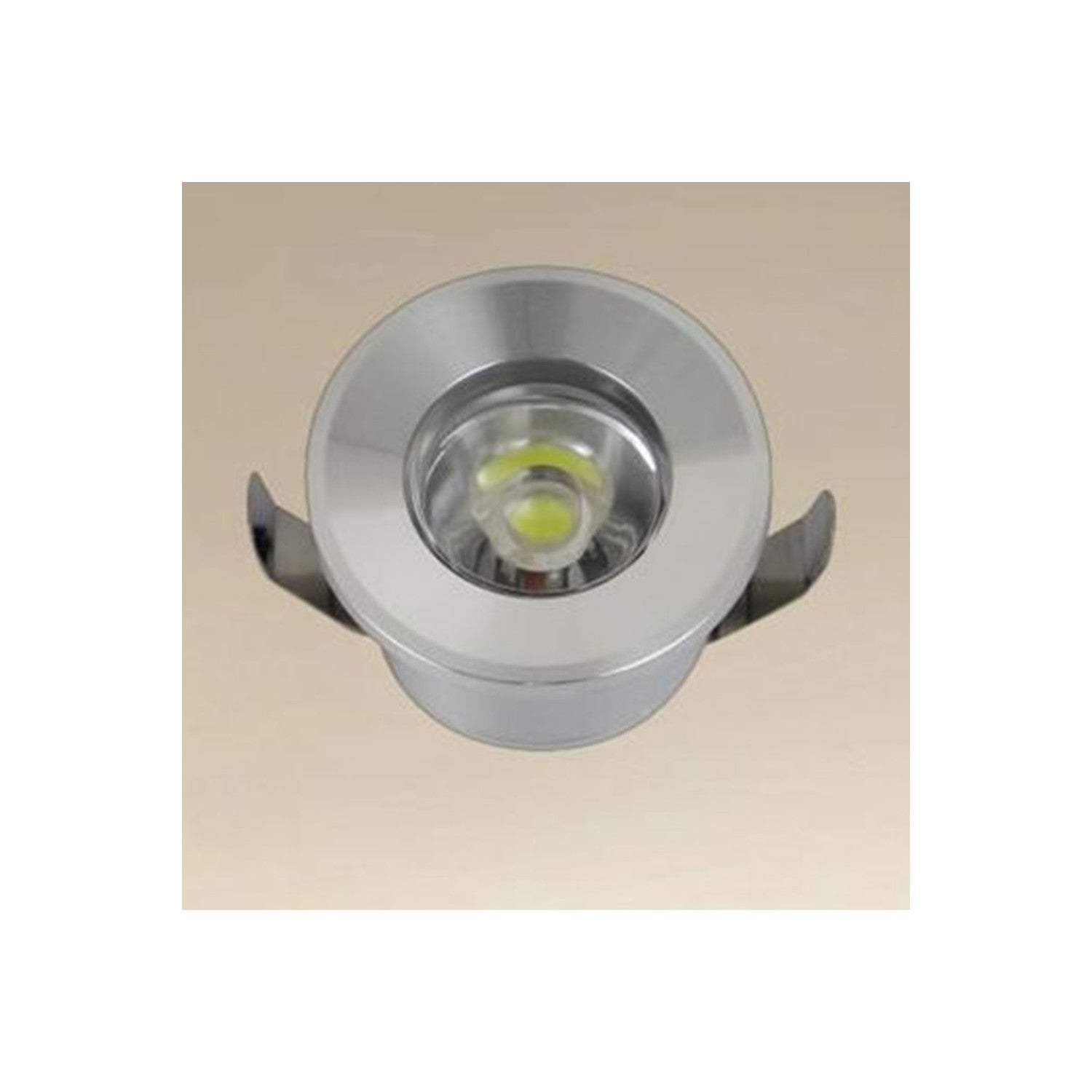 Trade Shop - Faretto 1w Led Incasso A Soffitto Ip20 Argento Mini Spot Segnapassi Luce Naturale 00250         