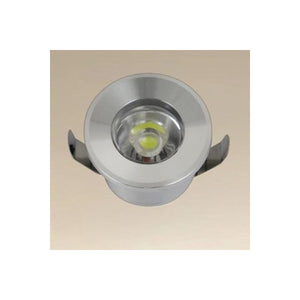 Trade Shop - Faretto 1w Led Incasso A Soffitto Ip20 Argento Mini Spot Segnapassi Luce Naturale 00250         