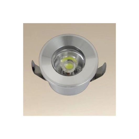 Trade Shop - Faretto 1w Led Incasso A Soffitto Ip20 Argento Mini Spot Segnapassi Luce Naturale 00250         