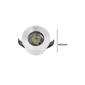Trade Shop - Faretto 1w Led Incasso A Soffitto Ip20 Bianco Mini Spot Segnapassi Luce Calda 00229 -        