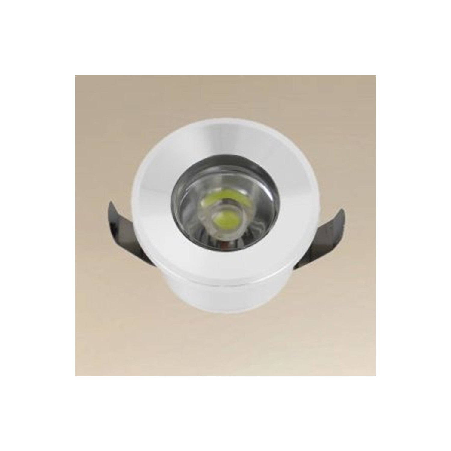 Trade Shop - Faretto 1w Led Incasso A Soffitto Ip20 Bianco Mini Spot Segnapassi Luce Calda 00229 -        