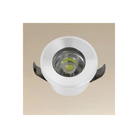 Trade Shop - Faretto 1w Led Incasso A Soffitto Ip20 Bianco Mini Spot Segnapassi Luce Calda 00229 -        