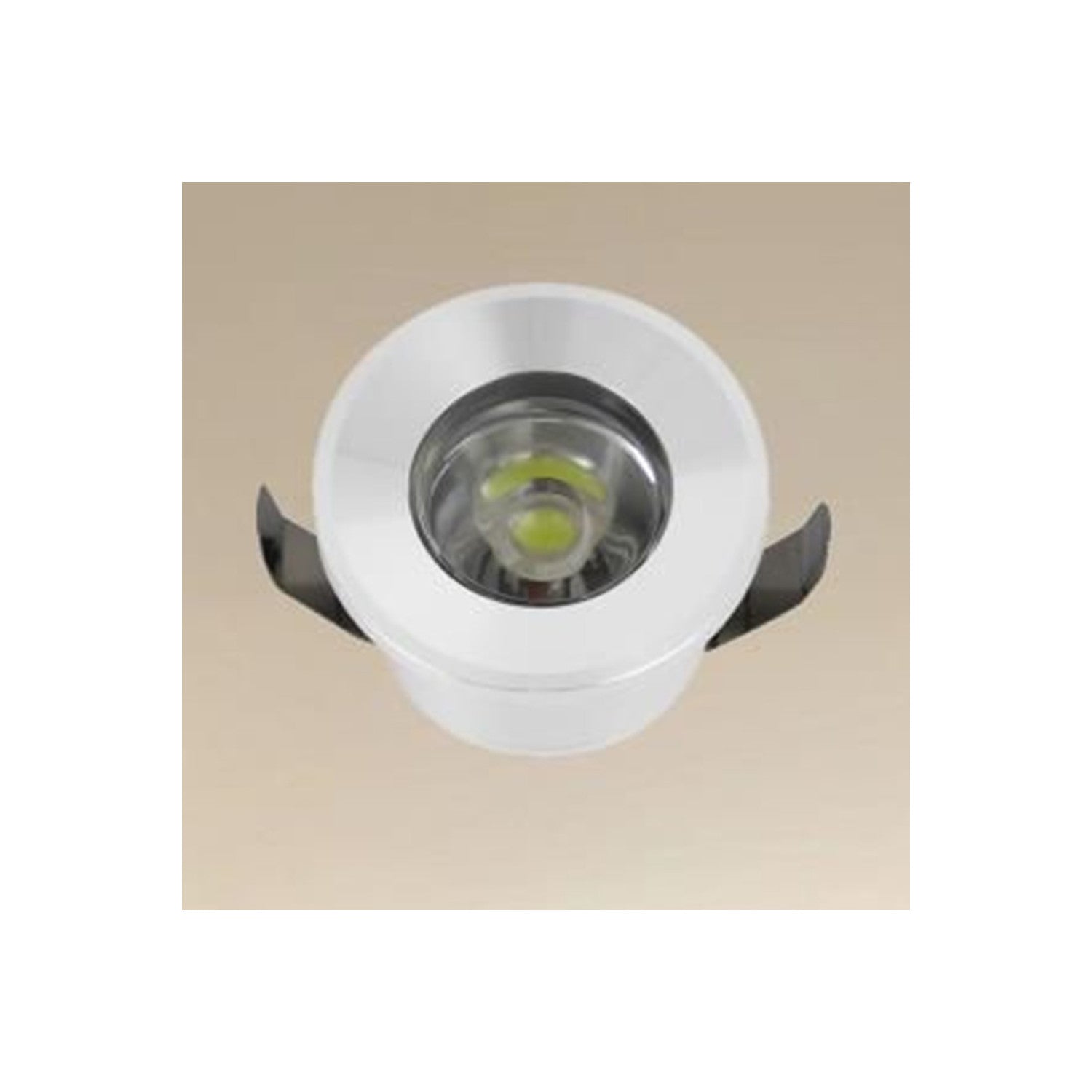 Trade Shop - Faretto 1w Led Incasso A Soffitto Ip20 Bianco Mini Spot Segnapassi Luce Fredda 00205 -        