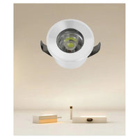 Trade Shop - Faretto 1w Led Incasso A Soffitto Ip20 Bianco Mini Spot Segnapassi Luce Naturale 00212         