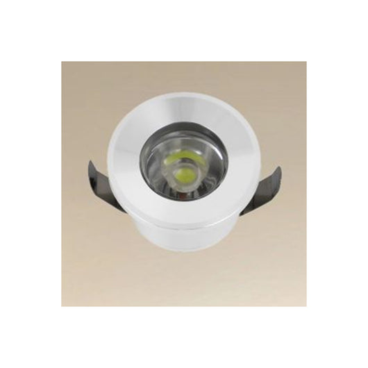 Trade Shop - Faretto 1w Led Incasso A Soffitto Ip20 Bianco Mini Spot Segnapassi Luce Naturale 00212 -        