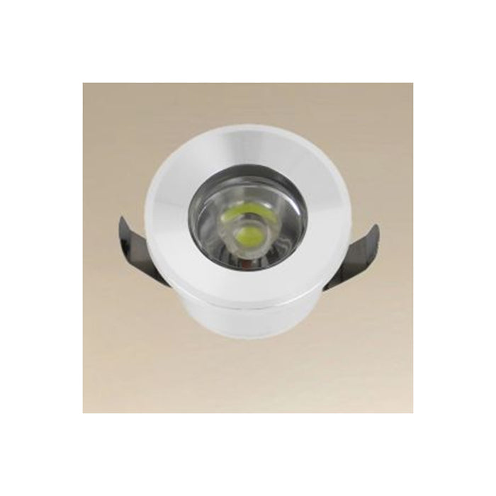 Trade Shop - Faretto 1w Led Incasso A Soffitto Ip20 Bianco Mini Spot Segnapassi Luce Naturale 00212 -        