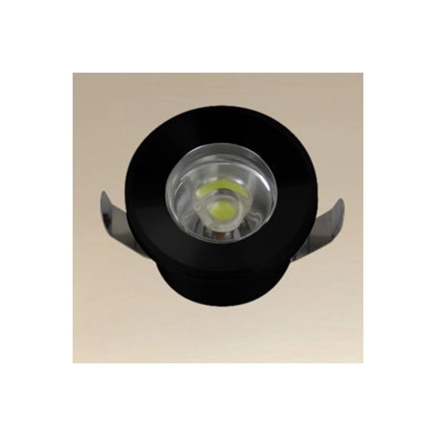 Trade Shop - Faretto 1w Led Incasso A Soffitto Ip20 Nero Mini Spot Segnapassi Luce Calda 00304         