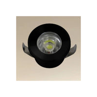 Trade Shop - Faretto 1w Led Incasso A Soffitto Ip20 Nero Mini Spot Segnapassi Luce Calda 00304         