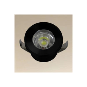 Trade Shop - Faretto 1w Led Incasso A Soffitto Ip20 Nero Mini Spot Segnapassi Luce Naturale 00298         