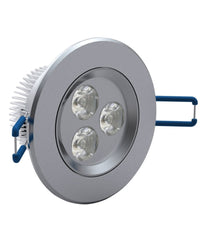 Faretto 3 Led 3 W Ad Incasso Con Alette A Molla Rotondo Luce Fredda O Calda  -bianco Freddo      -