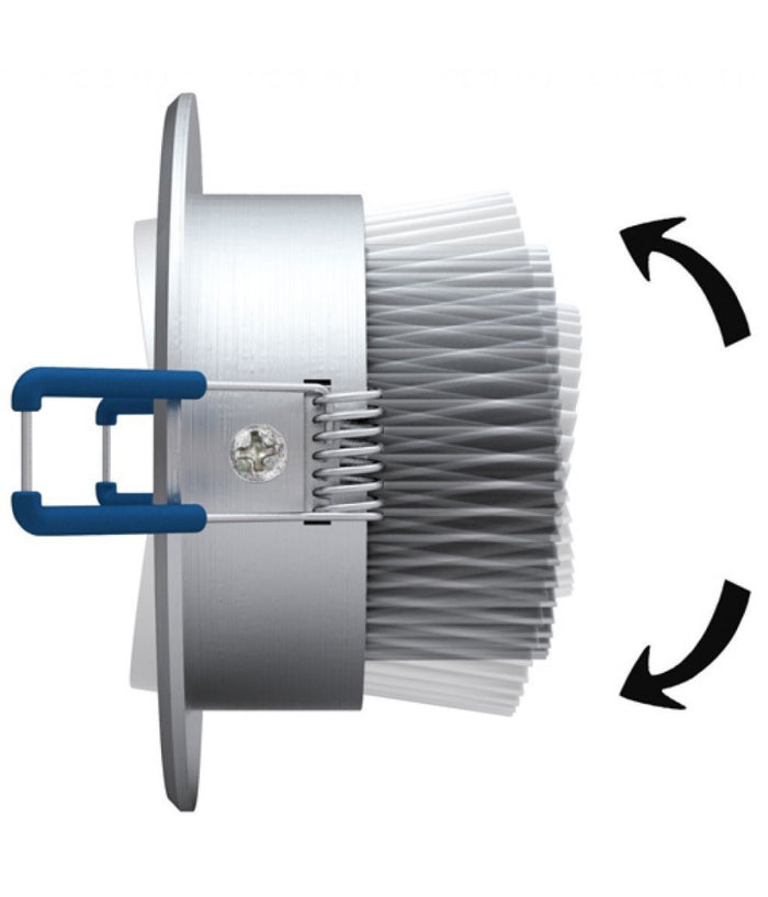 Faretto 3 Led 3 W Ad Incasso Con Alette A Molla Rotondo Luce Fredda O Calda         