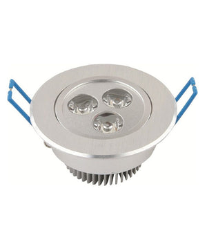 Faretto 3 Led 3 W Ad Incasso Con Alette A Molla Rotondo Luce Fredda O Calda         