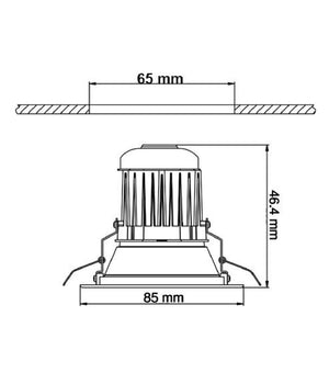 Faretto 3 Led 3 W Ad Incasso Con Alette A Molla Rotondo Luce Fredda O Calda  -bianco Freddo      -