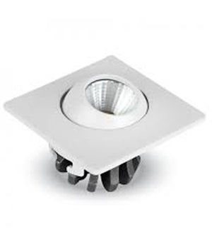 Faretto 3w Orientabile Quadrato Da Incasso Bianco Con Alette Per Cartongesso  -bianco Freddo      -