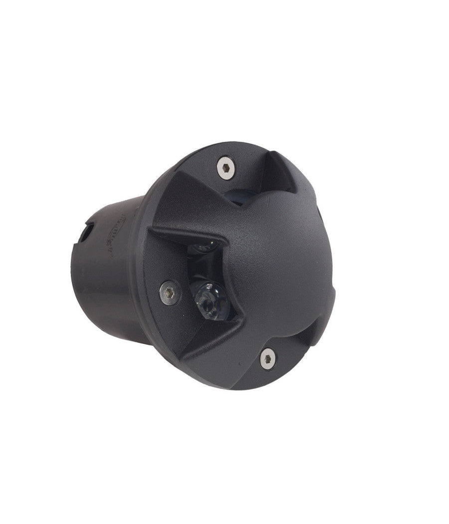 Faretto 3w Watt 3 Led Segnapasso Terra Tondo Incasso 9901 Luce Verde Ip65         