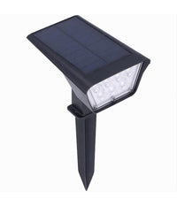 Faretto 7led Picchetto Ricaricabile Con Pannello Solare Crepuscolare Muro Yh0514  -bianco Caldo      -