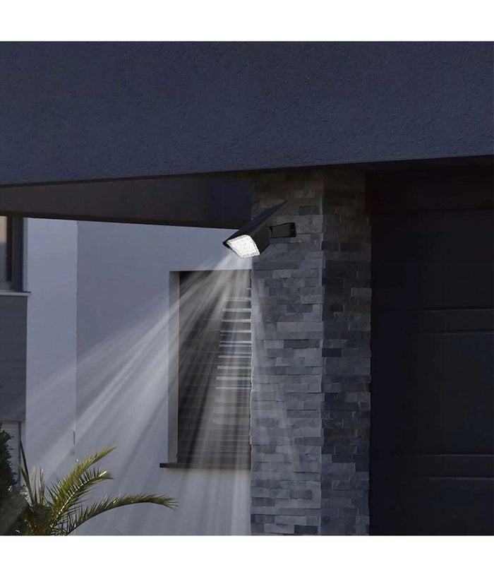 Faretto 7led Picchetto Ricaricabile Con Pannello Solare Crepuscolare Muro Yh0514         