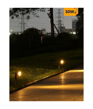 Faretto 7led Picchetto Ricaricabile Con Pannello Solare Crepuscolare Muro Yh0514         