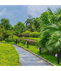 Faretto 7led Picchetto Ricaricabile Con Pannello Solare Crepuscolare Muro Yh0514         