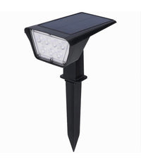 Faretto 7led Picchetto Ricaricabile Con Pannello Solare Crepuscolare Muro Yh0514         