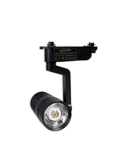 Faretto A Binario Pista 20 Watt Nero Luce Fredda Naturale Calda 2 Poli F-20w8h  -bianco Caldo      -