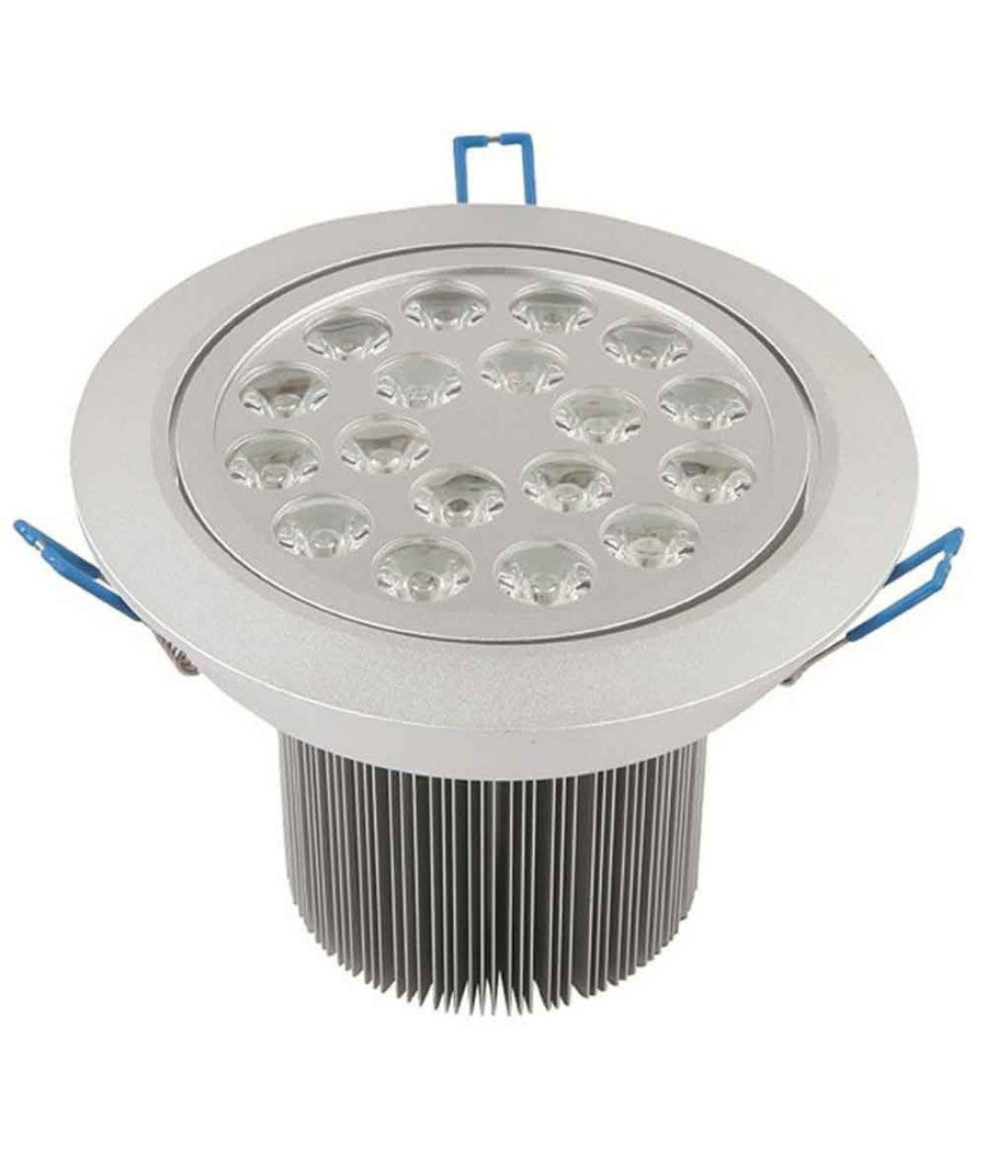 Faretto A Led 18w Ad Da Incasso Orientabile Spot Luce A Molle Con Alette Driver         