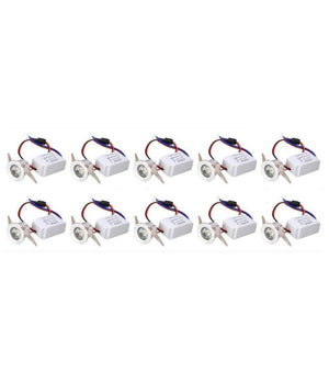 Faretto A Led Da 1w Punto Luce Ad Incasso Bianco Caldo Freddo 220v Set Da 10pz         