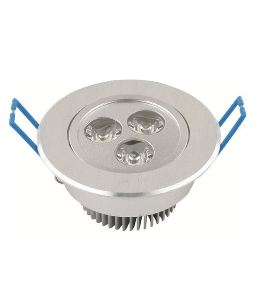 Faretto A Led Da 3 Watt Da Incasso A Molla Con Alette Luce Fredda  -bianco Freddo      -