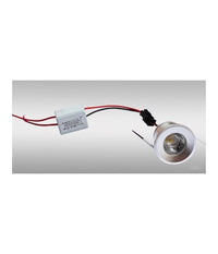 Faretto A Led Da Incasso Foro 25mm 1 Led 1w Luce Caldo Freddo Per Interno Ip20  -bianco Caldo      -