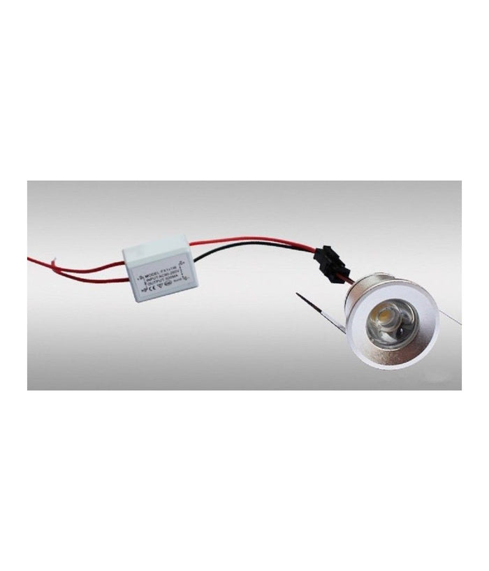Faretto A Led Da Incasso Foro 25mm 1 Led 1w Luce Caldo Freddo Per Interno Ip20  -bianco Caldo      -