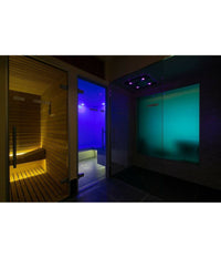Faretto A Led Da Incasso Per Bagno Box Doccia Lampada Rgbw 10w Gu10 Cromoterapia         