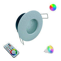 Trade Shop - Faretto A Led Da Incasso Per Bagno Box Doccia Lampada Rgbw 10w Gu10 Cromoterapia - Bianco