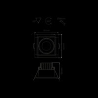 Faretto a led da incasso quadrato orientabile Dimmerabile 8W IP44 4000K