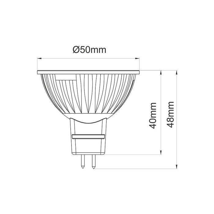 Faretto a led GU5.3 6W 120 Uniform-Line 4000K