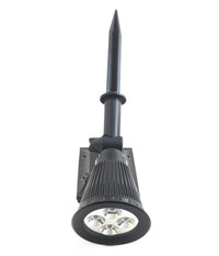 Faretto A Led Luce Bianca Con Pannello A Energia Solare Picchetto Giardino Ip65         