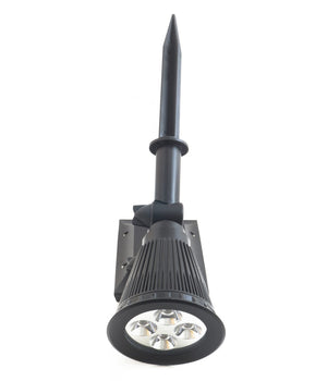 Faretto A Led Luce Bianca Con Pannello A Energia Solare Picchetto Giardino Ip65         