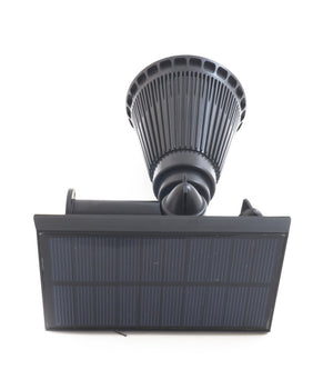 Faretto A Led Luce Bianca Con Pannello A Energia Solare Picchetto Giardino Ip65         